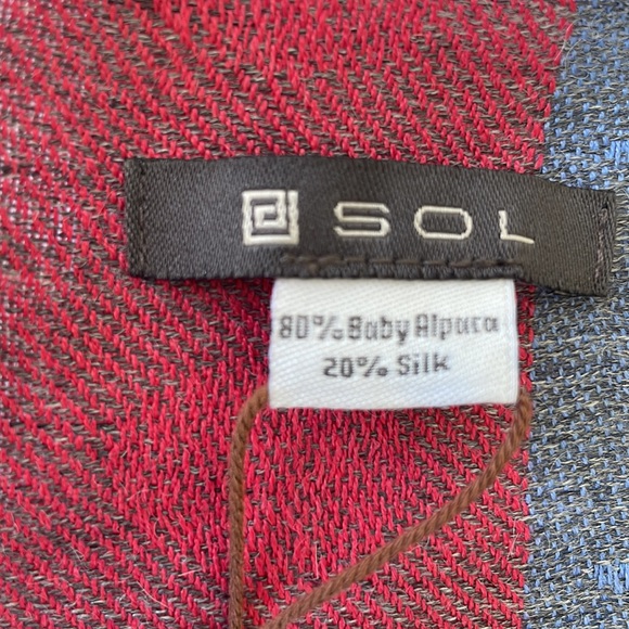 Sol Alpaca, Then and Now Patten , New With Tags, Fringed Scarf - Picture 6 of 10